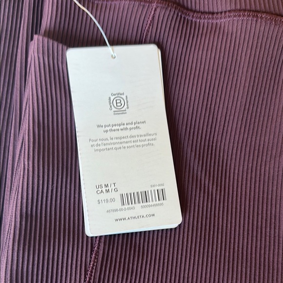 Athleta burgundy salutation stash rib flare pants - Picture 3 of 3